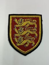 Three Lions Coat Of Arms Crest Hand Embroidered Bullion Wire Three Lions Badge picture
