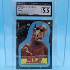 VINTAGE 1988 Topps ALF 2nd Series Puzzle #24 STICKER CGC5.5 EXCELLENT+ picture