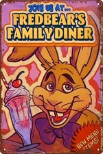 Vintage fredbear's family diner pizza 2 Poster Retro Metal Tin Sign 8x12 picture