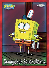 Refrigerator magnet of 2025 Topps Chrome Spongebob 25th Spongebob #25 Red picture
