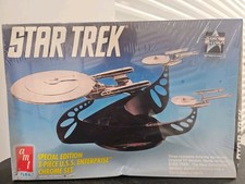 AMT/ERTL Star Trek 3-Piece Special Edition USS Enterprise Chrome Model Set #6005 picture