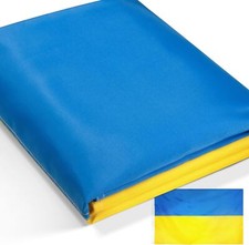 Anley EverStrong 3x5 Ft Embroidered Ukraine Flag Heavy Duty Canvas Header Brass picture