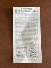 Vintage  Browning Sportsman’s Pocket Knives Brochure 1970s Dealer Paper Ephemera picture