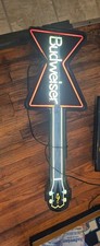 Vintage Budweiser Guitar Neon Light Up Sign Anheuser Busch Bar Beer 1980s 1990 picture