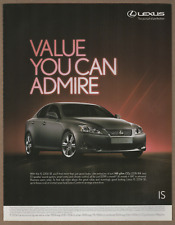 2009 Lexus IS 220d SE UK Vintage Print Ad Car Value You Can Admire picture