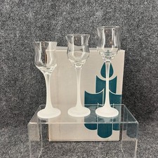 VTG PartyLite Iced Crystal Trio Candle Holders Set 3 Frosted Glass Votive P9248 picture