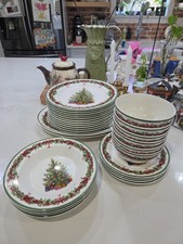 Vintage Set of 28 Christopher Radko Traditions Holiday Celebrations Dinnerware picture