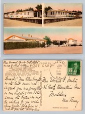 Bradenton Beach, FL-Florida, HAND-COLORED Gulf Cottages Vintage c1941 Postcard picture