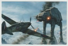 RAF Spitfire Engages Imperial Walker  Print 4x6 #0531 picture