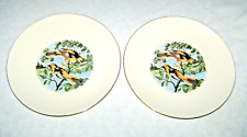 1950's Pair of Baltimore Oriole Bird Dinner Plates by Homer Laughlin picture