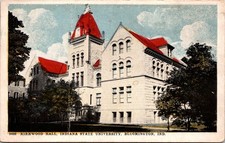 Kirkwood Hall Indiana University Bloomington IN Postcard 1963 Postmarked picture