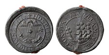 MEDIEVAL 13TH CENTURY LARGE LEAD SEAL MALTA KNIGHTS OF HOSPITALLER RARE St John  picture