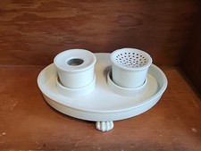 Antique 19th century Porcelain Writing Stand Inkwell Fuerstenberg Germany READ picture