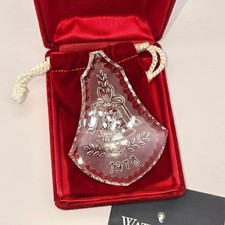 Waterford Crystal 1978 Bell Ornament In Red Velvet Box With Care Booklet JJ4439 picture