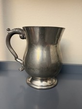 Vintage English Pewter Sheffield England Mug Tankard Cup Mug Dented Sold AS IS picture