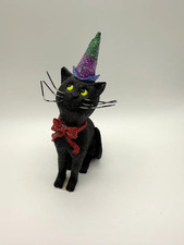 VTG Y2K Black Cat Witch Whimsigoth Bashful Figure Halloween Decor Nantucket picture