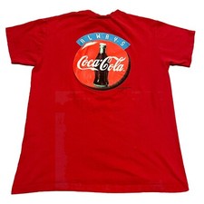 Vintage 90s Coca-Cola Coke T-Shirt Large 12 OZ Bottle Big Print 1994 picture