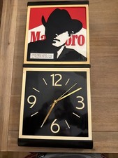 Vintage Phillip Morris Marlboro Cigarette Sign Clock - Brand New Clock Mechanics picture