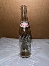 Vintage Pepsi Cola 10oz Pepsi Swirl Bottle Glass Old picture