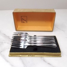 Vintage Oneida Community Plate Deauville 1929 Salad Forks, Set of 6 in Box picture