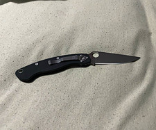 Spyderco Model Black G10 Handle Liner Lock Manual Plain CPM S30V picture