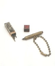 Antique Victorian Brass Mechanical Pencil Pat 1869 Wahl Eversharp  Lead Tin Lot picture