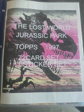 1997 Topps The Lost World JURASSIC PARK Complete Base Set+Stickers 11 4 Wrappers picture