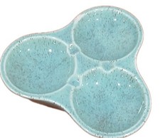 RAREVint. 1970s Ashtray Light Blue 3 Tray  8