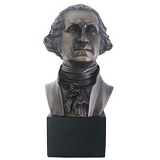 Summit President George Washington Bust Statue Sculpture, Bronze Finish picture