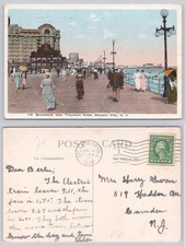 1916 Atlantic City NJ Boardwalk Traymore Hotel Vintage Postcard picture