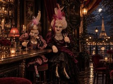 A PAIR OF EUROPEAN CHARACTER MARIONETTES -C.2003 picture