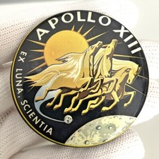 VERY RARE Apollo 13 Mission Button Pinback 2” Original NASA 1970 picture