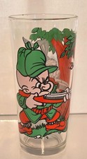 Vintage 1976 Bugs Bunny & Elmer Fudd Pepsi Glass Action Series - Excellent picture