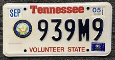 TENNESSEE 2005 VOLUNTEER STATE AUTO LICENSE PLATE 