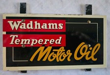 Vintage Milwaukee Wadhams Motor Oil & Lubricant 1930's Metal Advertising Sign  picture