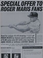 1961 Roger Maris New York Yankees Aqua Velvet Robert Riger Original Print Ad picture