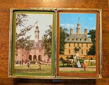 2 Vtg Double Decks Playing Cards Williamsburg VA 52 Cards Each Deck No Jokers picture
