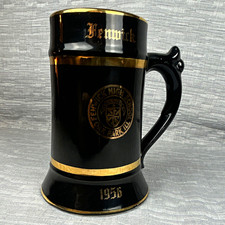 Fenwick High School Oak Park IL 1956 Black Stein Mug 22 Karat Gold Harding's picture