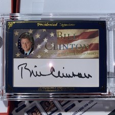 RARE Historical President Clinton full hand sign archive auto low # 16 of 23 picture