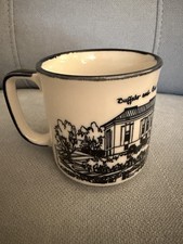 VINTAGE 1984 AM&A's BUFFALO NY SKETCH ERIE COUNTY HISTORICAL SOCIETY MUG picture