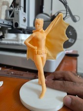 Custom Batgirl Figurine 1950s Style, 24cm/9.45in, 3D Printed Single Solid Color picture