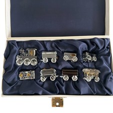 Preciosa Bohemia Rainbow Crystal Freight Train 131 282 70 Set of 8 Original Box picture