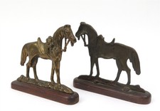 Brass Horse Mantle Decorations or Bookends 19th Century 9