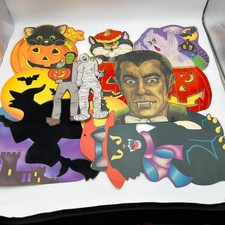 Eureka Dennison Vintage Halloween Die Cut Lot 80s Whimsigoth picture