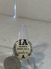 Vintage c. 1940’s Union Duquesne Iowa Electric Power Advertising Pin Back Button picture