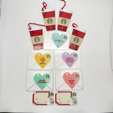 Lot of 11 Starbucks Cards Mini & Die Cut Specialty Holiday Cards β HTF picture