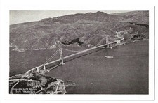 San Francisco California c1930's Golden Gate Bridge, Marin, black/white photo picture