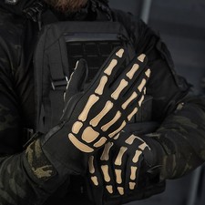 M-TAC SKELETON NOMEX GLOVES BLACK/COYOTE/💙💛 picture