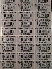 1969 California License Plate Registration Sticker, decal, YOM, CA DMV picture