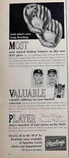 Magazine Advertisement 1965 Rawlings Sporting Goods MVP Baseball Glove picture